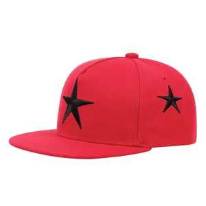 Casquette snapback unisexe noire avec broderie étoile blanche, style streetwear, chapeau décontracté, taille adulte 58-60CM, à porter en toutes saisons - Product Image 3