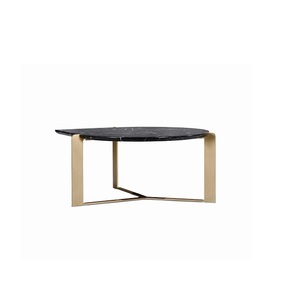 Modern Luxury Metal <b>side</b> <b>Table</b> With <b>Marble</b> Top Sleek Frame Living Room Furniture Contemporary Interior Design Piece - Product Image 4