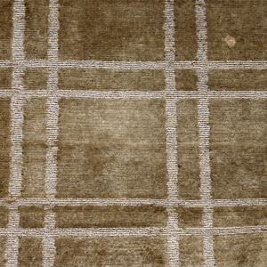 Tapis en laine beige taupe à carreaux écologique antidérapant, motif géométrique linéaire minimaliste pour salon, chambre et hôtel - Product Image 4