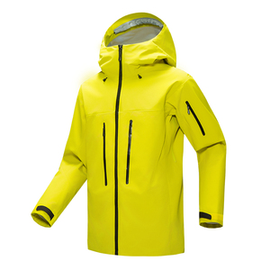 Unisex Waterproof Hooded Jersey Crew Neck Solid Yellow Sleeveless Pullover Closure Regular Fit Sportswear All Seasons Outdoor - Product Image 3