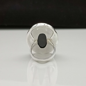 Large Black Onyx Oval <b>Ring</b> <b>Statement</b> <b>Ring</b> Elegant Bold Jewelry - Product Image 4