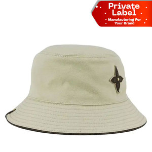 Gorra tipo bucket de doble cara, de color sólido, de algodón grueso, gorra estructurada para exteriores - Product Image 1