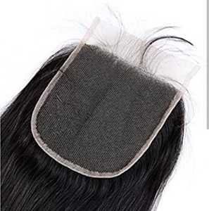 Indian Remy Hair Water Wave Middle Part Lace Closure