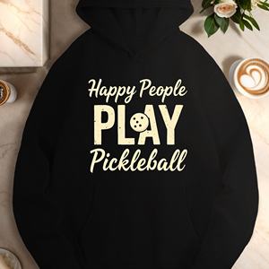 Sweats à capuche décontractés pour femmes Happy People Play Pickleball - Product Image 3