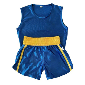 Latest Design Quick Dry Martial Arts Boxing Uniform for <b>Boxer</b> Kickboxing Vest and Short Sets Custom Logo and Colors Boxing Suit - Product Image 3