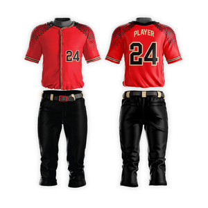 Uniforme de baseball pour hommes, maillot de baseball de qualité supérieure respirant et anti-transpiration avec pantalon assorti pour les entraînements d'équipe professionnelle - Product Image 1