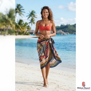 Wholesale Short Sarong Pareo <b>Beach</b> Wrap Resort Wear Custom Private Label OEM ODM Textile Manufacturer Supplier - Product Image 6