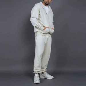 <b>Embroidery</b> <b>Set</b> for Men Lightweight Solid Color Hooded Casual Polyester/Cotton Track Suits - Product Image 5