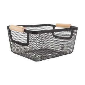 Grands paniers de rangement en fil métallique faits à la main, géométriques, empilables, avec poignée, multi-usages, pour l'organisation et l'arrangement - Product Image 2