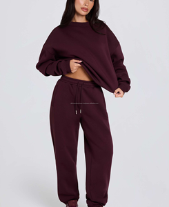 Sweat-shirt en molleton 100 % coton 320 g imperméable pour femme, imprimé floqué, style doux brodé, avec logo court sur le devant, idéal pour l'hiver - Product Image 1