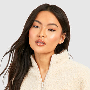 Nouvelle Collection Hiver – Sweat-shirt Teddy Oversize à Col Montant et Demi-Zip pour Femme, Grande Taille, en Polaire Tricotée - Product Image 5