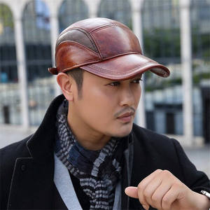 Unisex Genuine Cowhide Leather <b>Baseball</b> <b>Cap</b> Adjustable Casual Outdoor Sport Four Seasons Embossed Durable Soft Breathable - Product Image 5