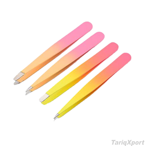 Pince à épiler colorée en acier inoxydable pour sourcils, dégradée, inclinée, pour maquillage, vente en gros d'usine, essentiels de beauté - Product Image 3