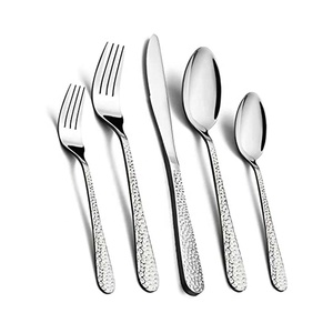 Logotipo personalizado Cubiertos utensilio Comida Elegante diseñador de acero inoxidable Mango largo redondo Cubiertos Juego de cubiertos - Product Image 5