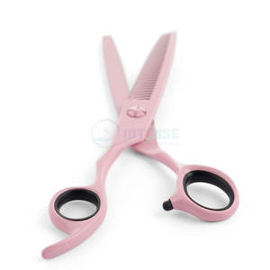 Ensemble de ciseaux de coiffure roses pour gauchers, 3 pièces, ciseaux de coupe et d'éclaircissement pour barbier, outils de qualité professionnelle en acier inoxydable - Product Image 5