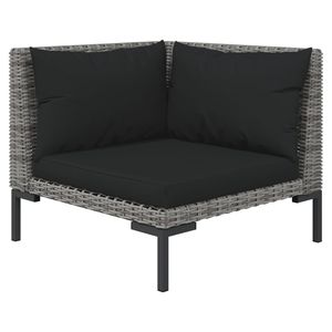 Conjunto de Muebles de Jardín con Asientos Grandes en Acero con Recubrimiento en Polvo Gris Oscuro, Incluye Múltiples Piezas - Product Image 3