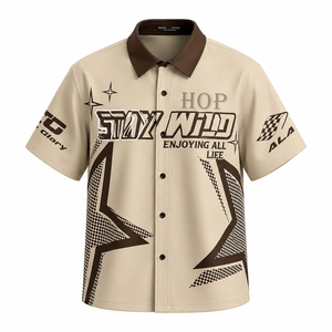 Camisa de mecánico de alta calidad para motociclismo y carreras de autos, ropa de trabajo duradera, uniforme de reparación de automóviles, camisa mecánica de manga corta para hombre - Product Image 1