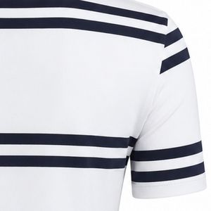 Polo Sublimado a Rayas Blancas y Negras para Mujer, Manga Corta, Estilo Deportivo, Cómodo para Golf y Actividades al Aire Libre - Product Image 3