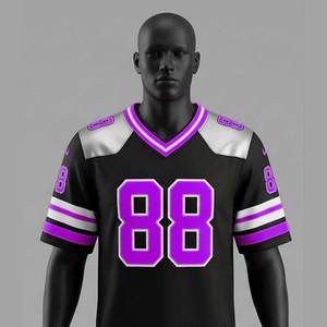 Camisetas de Fútbol Americano Sublimadas con Logotipo Personalizado, Transpirables, de Manga Corta, Duraderas, para Equipos, en Oferta - Product Image 3