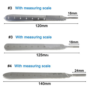 ด้ามมีดผ่าตัด RSI พรีเมียม เบอร์ 4,3  ทำจากเหล็กกล้าไร้สนิม  ขนาด 13 ซม.  สำหรับมีดผ่าตัดทางการแพทย์ ทันตกรรม ห้องปฏิบัติการ และสัตวแพทย์ ได้รับมาตรฐาน CE - Product Image 5