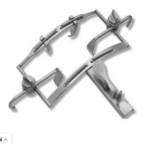 เครื่องมือถ่างปาก Dingman แบบมีใบมีดสองใบต่อแก้ม ทำจากสแตนเลสสตีล สำหรับผ่าตัดทางหู คอ จมูก ใช้ซ้ำได้ - WPS-OM-111 - Product Image 1