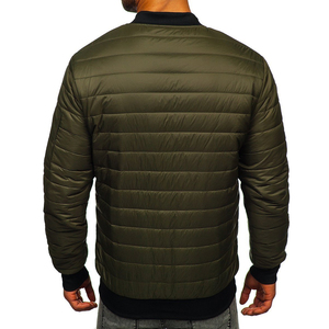 <b>Men's</b> Lightweight Regular Fit <b>Bomber</b> <b>Jacket</b>-Polyester/Cotton Reflective Printing-Crew Neck Full Sleeves Side - Product Image 4