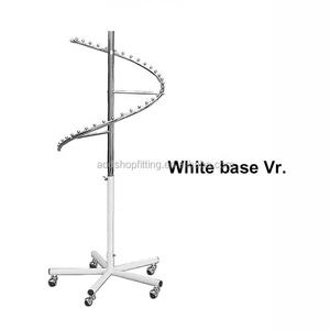 Étagère à vêtements en spirale chromée en zinc, réglable en hauteur, montage facile, 1 étagère, présentoir de vêtements pour boutique, intérieur/extérieur - Product Image 3