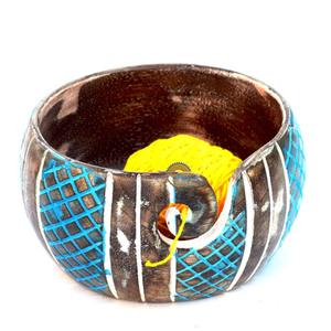 Cuenco de Hilo de Madera Estilo Antiguo, de Teca Pulida Jali, con Decoración Tallada Ovalada, Soporte para Regalos, Hogar, Cocina, Animal, de AYAANS - Product Image 2