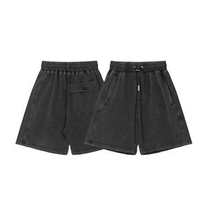 Short délavé à l'acide avec poches latérales OEM Design et logo personnalisés pour hommes - Product Image 1