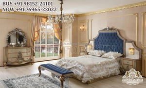 Juego de Dormitorio de Diseño Europeo Tallado a Mano, Juego de Dormitorio de Diseño Pesado Tallado a Mano, Muebles de Dormitorio Tallados de Diseño Italiano, EE. UU. - Product Image 6