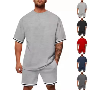 Top Quality Summer Two Piece <b>Men's</b> <b>Short</b> Set 100% Cotton <b>Men</b> Baggy <b>Short</b> Sets <b>Mens</b> Top and <b>Shorts</b> Set - Product Image 6