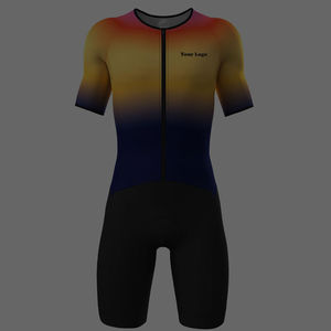 Combinaison de triathlon sur mesure OEM, grande taille, vêtements de cyclisme respirants pour la course en équipe, tenue personnalisée - Product Image 5