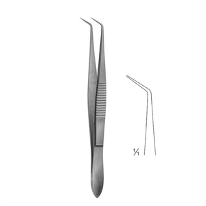Micro Pinzas Curvas de 100 mm |   Instrumentos Dentales Vitra de Acero Inoxidable de Primera Calidad - Product Image 1