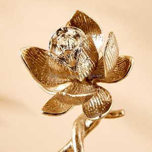 Tri bol décoratif en laiton d'aspiration élégant personnalisé nouveauté Alibaba décor de table en vrac plante détachable en aluminium - Product Image 6