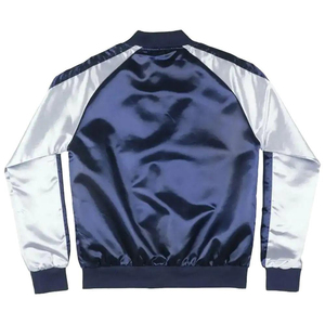 Men's Stand Collar Front Zipper Satin Bomber <b>Jacket</b> Customized Best Design High Quality Long <b>Lining</b> Breathable - Product Image 6