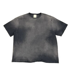Vintage Solid Denim Acid Wash T-<b>Shirt</b> Mineral Wash Eco-Friendly Unisex Loose Fit O-Neck Patch Embroidery Distressed <b>Star</b> for - Product Image 3
