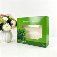 Scatola Personalizzata in Carta Verde con Doppio Chiusura a Incastro e Finestra in PVC per Confezioni di Set di Prodotti di Bellezza Naturali