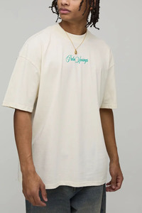 T-shirt surdimensionné vintage avec motif palmier, style streetwear pour les vacances d'été à Palm Springs, en coton premium, imprimé plage - Product Image 2