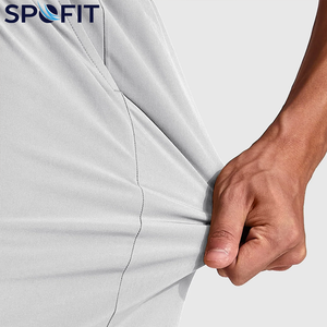 Shorts de sport décontractés pour hommes, 100 % polyester, à cordon de serrage, simple couche, pour l'été, le fitness et l'entraînement, avec motifs, pour la gym - Product Image 6