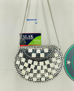 New Arrival Stunning Handmade Embossed Heavy Pearl and Metal Stone Work Multi Color Bridal Evening Purses <b>Women</b> Clutch <b>Bag</b> FWE - Product Image 2