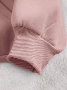 Sudaderas con Capucha Extra Grandes de Felpa Rosa para Mujer, Estampado Gráfico de Mariposas, Hombros Caídos, Ropa Urbana de Otoño e Invierno, Bordado de Logotipo Personalizado OEM - Product Image 4