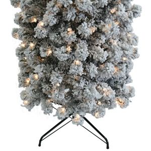 7.5ft Green Flocking PVC Christmas <b>Tree</b> with Pointed Pencil Shape 350 Warm Color Clearance <b>Lights</b> 641 Branches Clearance Sale - Product Image 5
