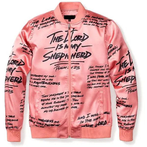 Chaqueta Bomber de Manga Larga, Impermeable, Transpirable y Ecológica, con Estampado Personalizado de Alta Calidad al por Mayor, Chaqueta de Satén de Lujo para Mujer - Product Image 1