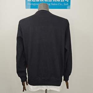 Pull-over tendance pour homme en tricot noir à col rond, coupe classique, couleur unie, sweat-shirt décontracté - Product Image 2