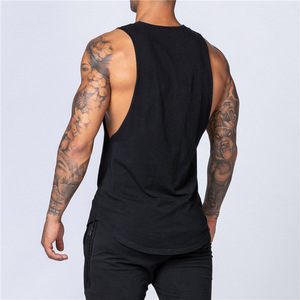 Wholesale Custom Logo Casual Knitted Cotton <b>Running</b> <b>Singlet</b> Muscle Athletic Shirts Breathable Quick Dry Fitness Wear Workout - Product Image 2