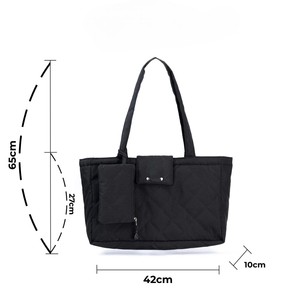 Grand sac fourre-tout à rabat avec fermeture éclair, imperméable, matelassé, bandoulière polyvalente, tendance, fabriqué au Vietnam - Product Image 6