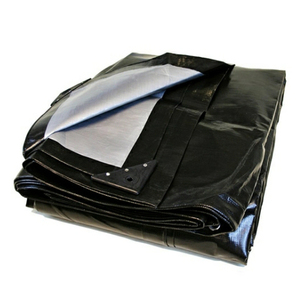 Bâche en PE haute durabilité, robuste, noire et argentée, grande capacité, tailles optionnelles, couleurs personnalisées, imperméable, bâche multi-usages - Product Image 4