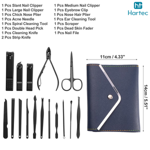 Precision Cuticle Pusher Nipper Kit Professional Stainless Steel Manicure and Pedicure Set Durable Dead Skin Remover - Product Image 2