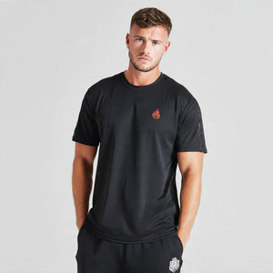 T-shirts de compression pour hommes pour l'entraînement en salle de sport, haute élasticité, séchage rapide, sublimation, t-shirt athlétique imprimé pour hommes, hauts d'entraînement - Product Image 5