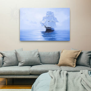 Moonlight's Reflection - <b>Canvas</b> Print Coastal Seascape <b>Wall</b> Art Ocean Night Painting Home Decor Gift Artwork 89Lx3.3Wx59.7H cm - Product Image 6